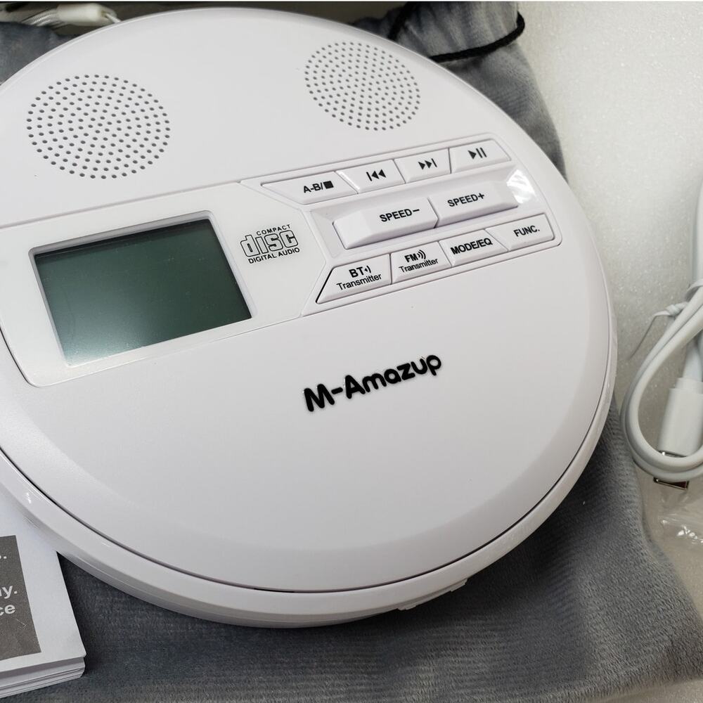 M-Amazup Portable CD Player Walkman (Model: M-07 / White)